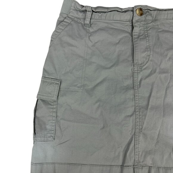 Lee Womens Gray Mid Rise Regular Fit Cargo Skort With Pockets Size 10 Medium - Picture 4 of 10